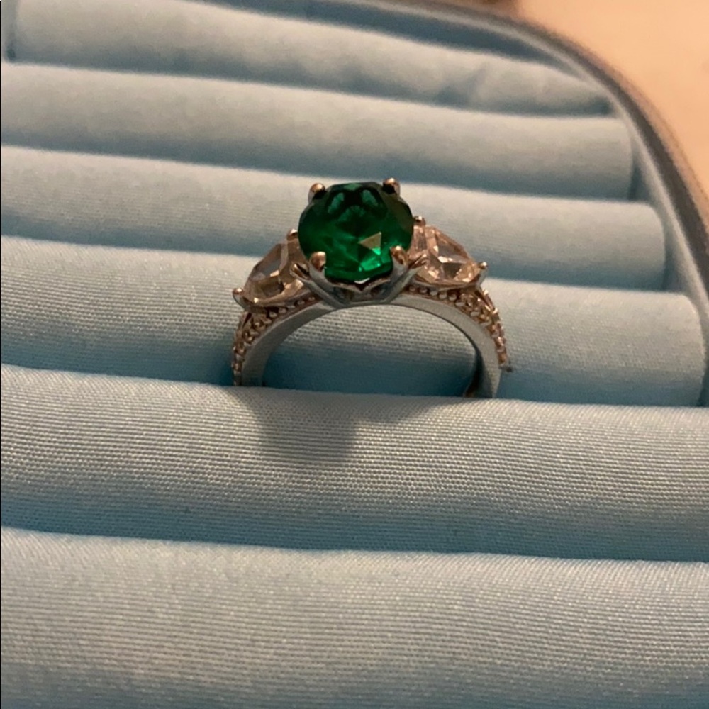 Lab Created Emerald Ring - image 2